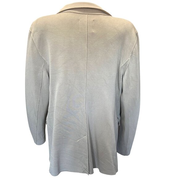 Maison d'Amélie Paris Blazer Womens L Beige Nylon Rayon Button Work Lightweight - Picture 2 of 8